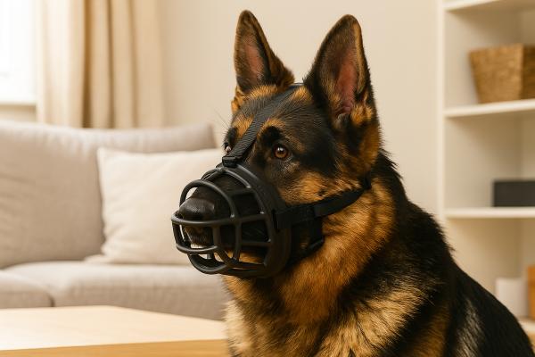 ¿El pastor alemán tiene que llevar bozal? - ¿Cuánto tiempo puede usar un pastor alemán el bozal al día?