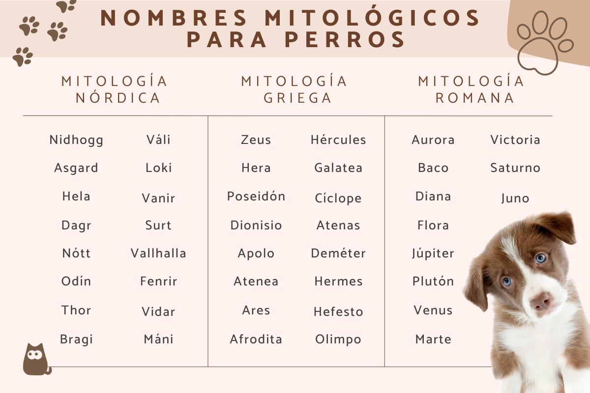 Nombres mitológicos para perros