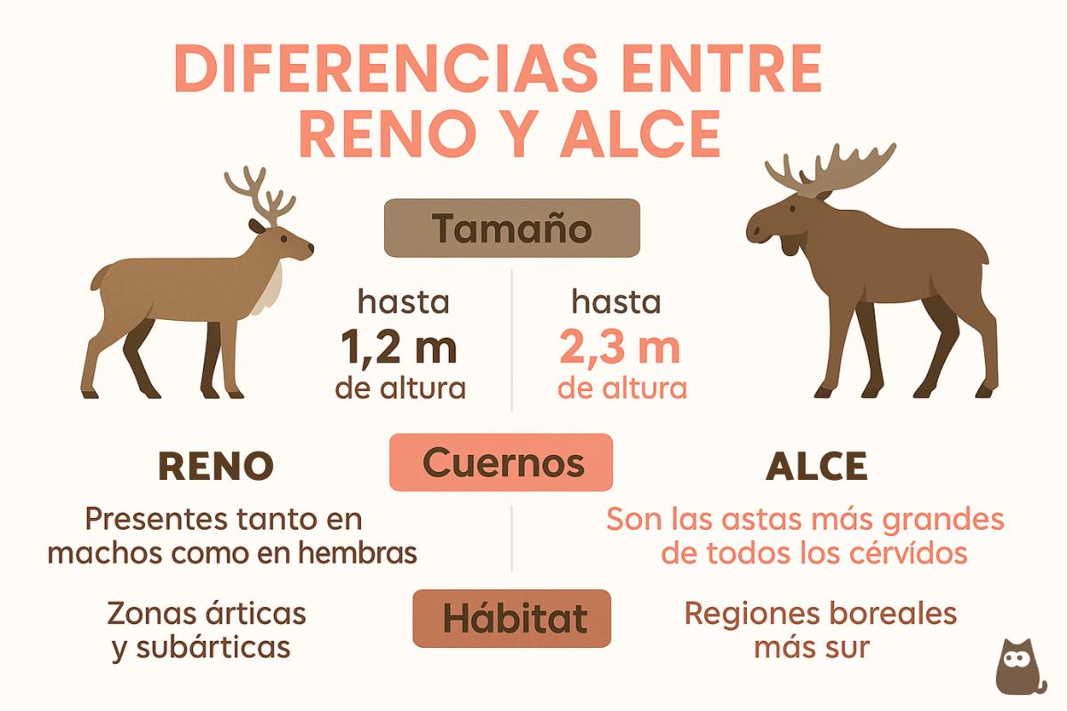 Diferencia entre reno y alce