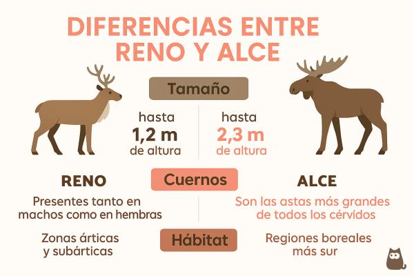 Diferencia entre reno y alce