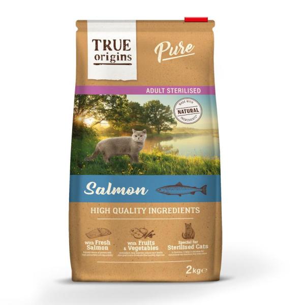 Los mejores piensos sin cereales para gatos - True Origins Adult Pure Sterilised Salmon No Grain