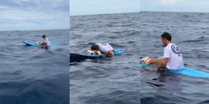 Un surfista se despide de su perro en medio del mar y su mensaje emociona a miles: “Te voy a echar de menos”