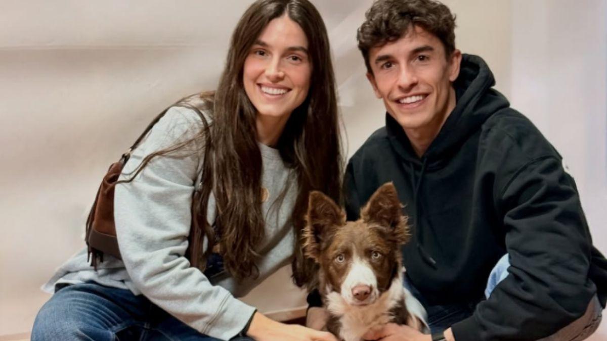 Gemma Pinto y Marc Márquez incorporan un nuevo miembro a la familia: así es Turco, el perro rescatado que se ha convertido en ejemplo de adopción