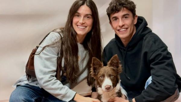 Gemma Pinto y Marc Márquez incorporan un nuevo miembro a la familia: así es Turco, el perro rescatado que se ha convertido en ejemplo de adopción