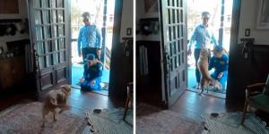 De la Luna a casa: así ha sido el tierno reencuentro entre la astronauta Christina Koch y su perrita Sadie